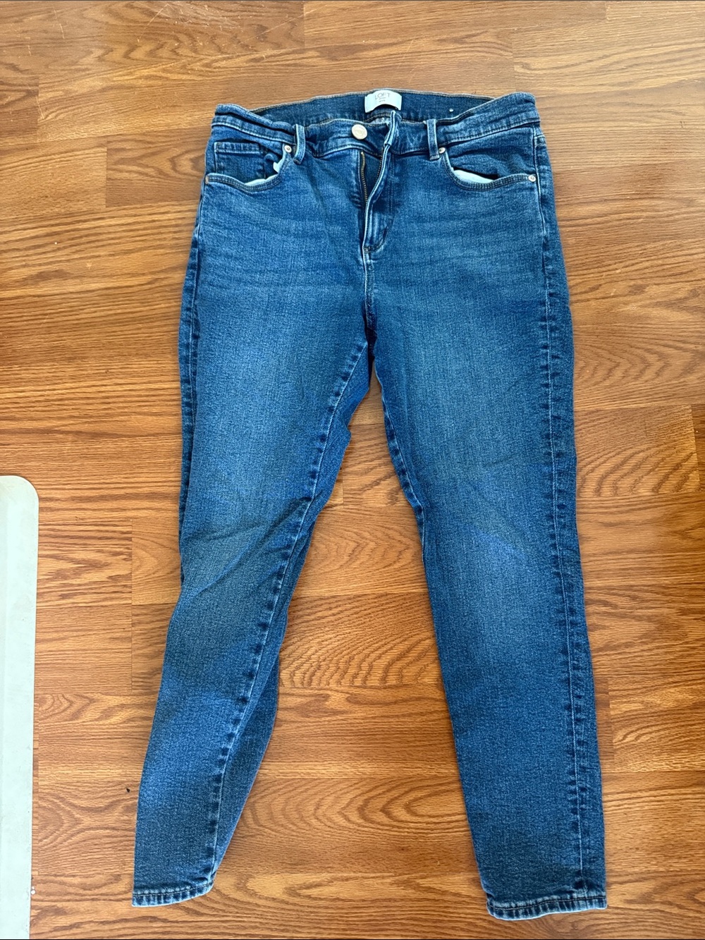 LOFT Women's Skinny Jeans in Dark Blue Wash